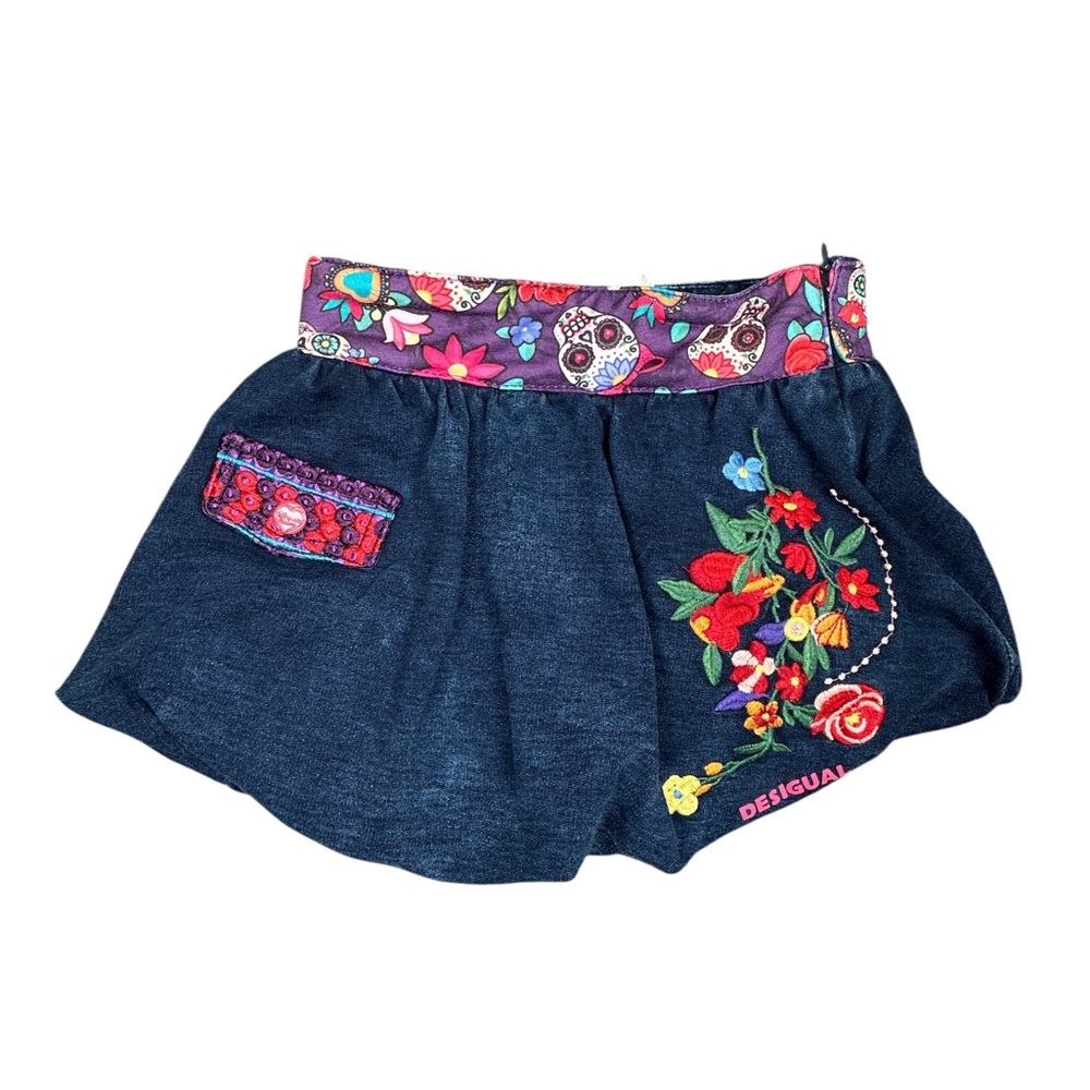 Desigual Floral Embroidered Skirt
